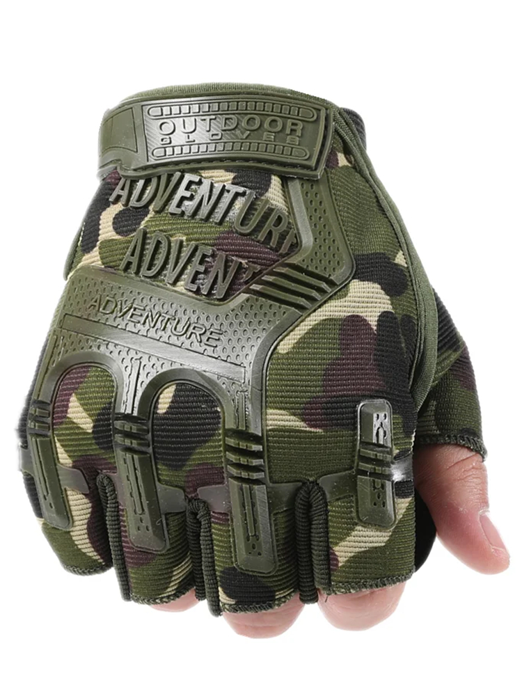 Motorcycle Glove Knuckle - 1Pair Gear Fingerless Hard Knuckle Tactical