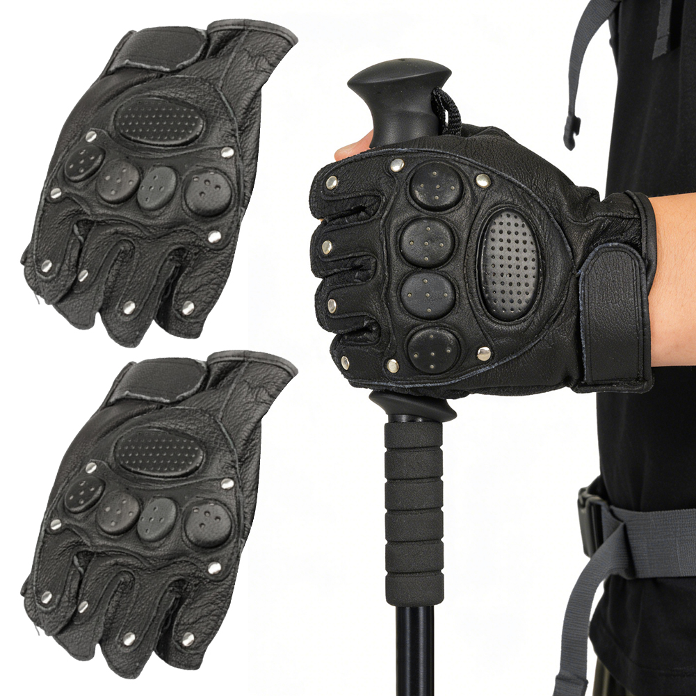 Leather Driving Glove - Motorcycle Fingerless Driving Gloves Leather Outdoor