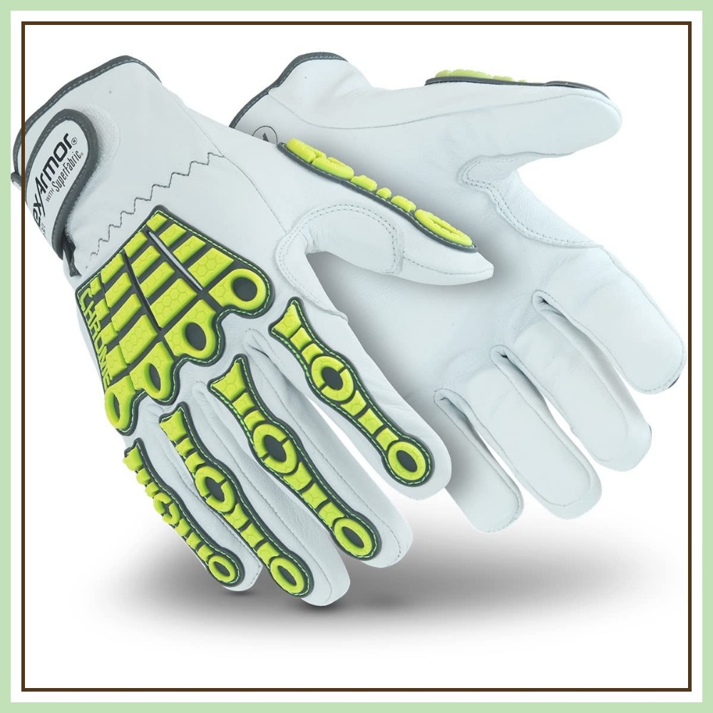 Work Glove Impact - Cut Resistant Impact Protection Leather Work