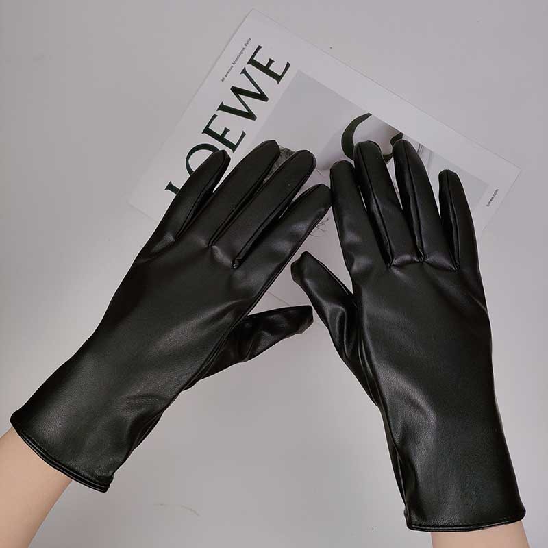 Leather Driving Glove - Winter Female Solid Sport Cycling Windproof