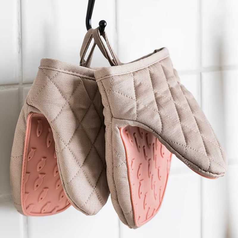Oven Mitt Silicone - 1PCS Thickened Heat Insulation Gloves for