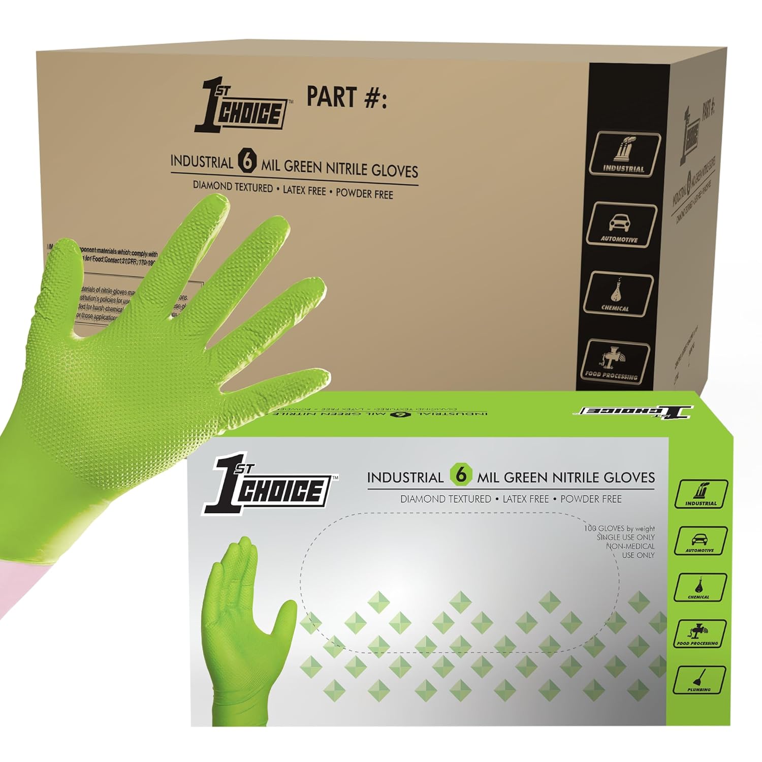 Nitrile Mechanic Glove - 6 Mil Nitrile Gloves Disposable Latex