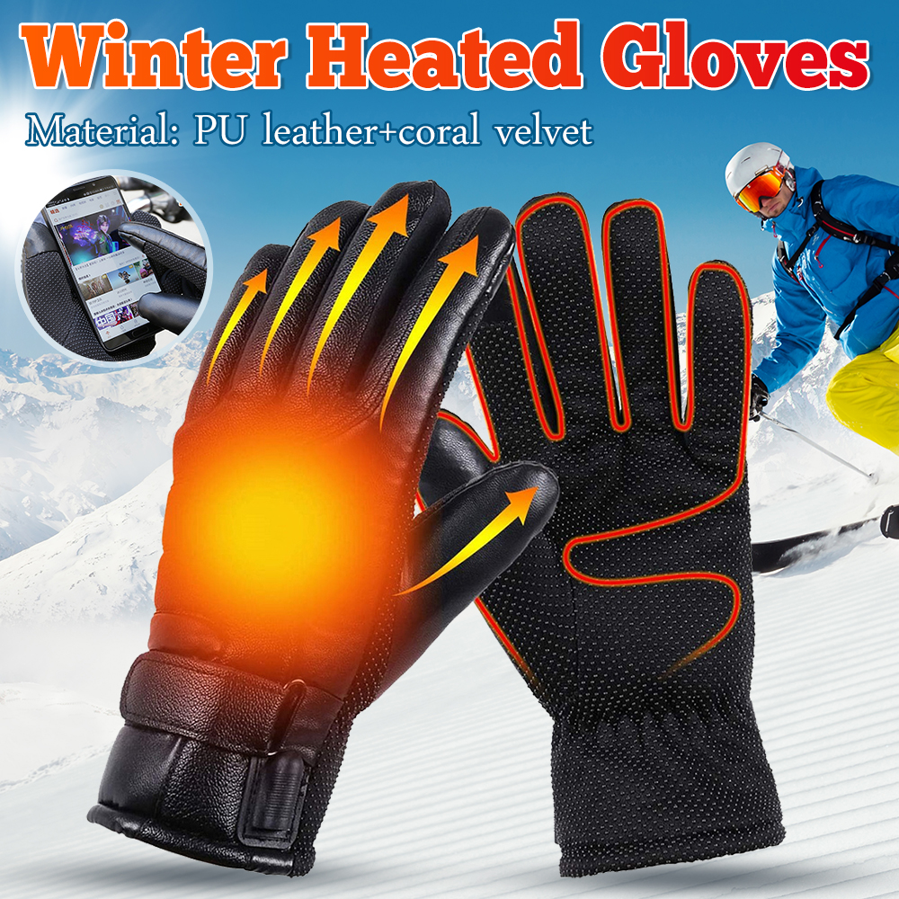 Ski Glove Waterproof - USB Electric Heated Gloves Outdoor Thermal