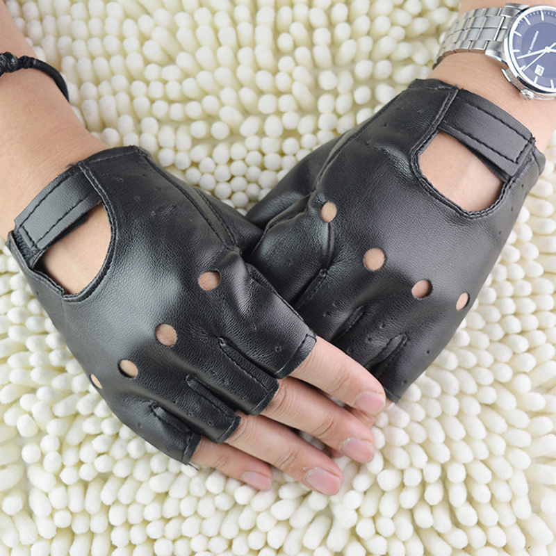 Leather Driving Glove - Leather Gloves Black Fingerless Driving Fashion