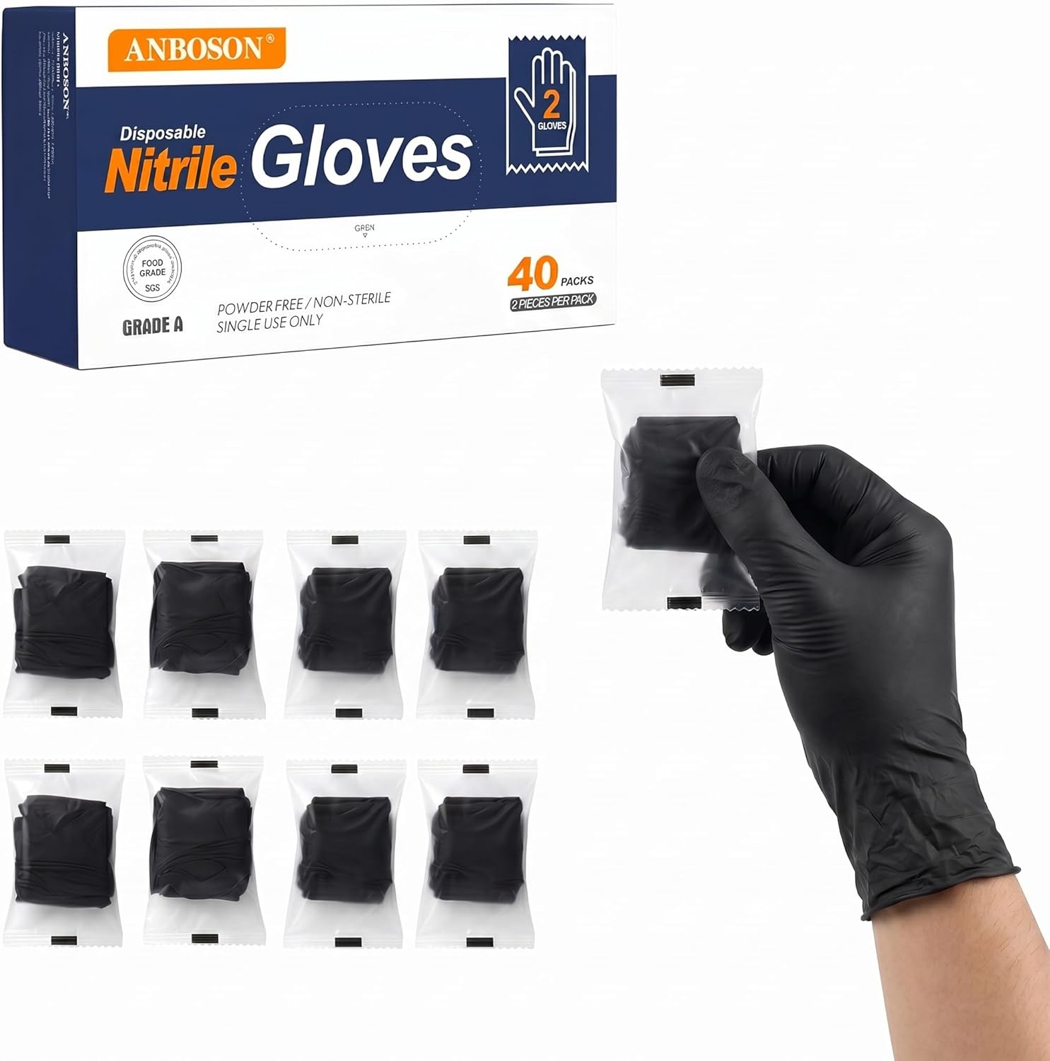 Latex Disposable Glove - Nitrile Disposable Gloves 5mil, Latex Free,