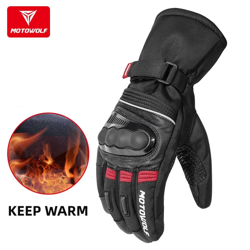 Motowolf Winter Motorcycle Glo - مراجعة Ski Glove Waterproof وسعره