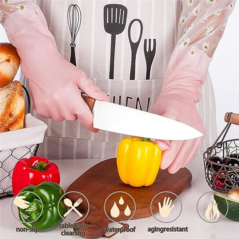 Dishwashing Cleaning Gloves 3  - مراجعة Rubber Glove Cleaning وسعره