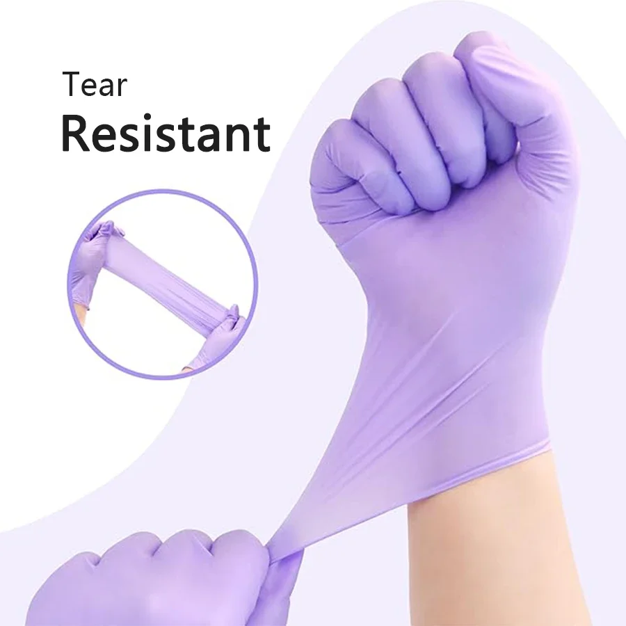 10/20/50/100PCS Purple Disposa - مراجعة Nitrile Mechanic Glove وسعره