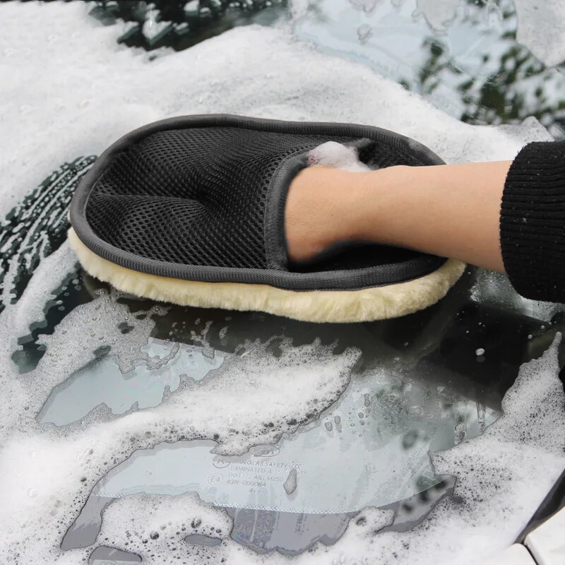 Car Wash Wool Gloves Thickened - مراجعة Wool Glove Lined وسعره