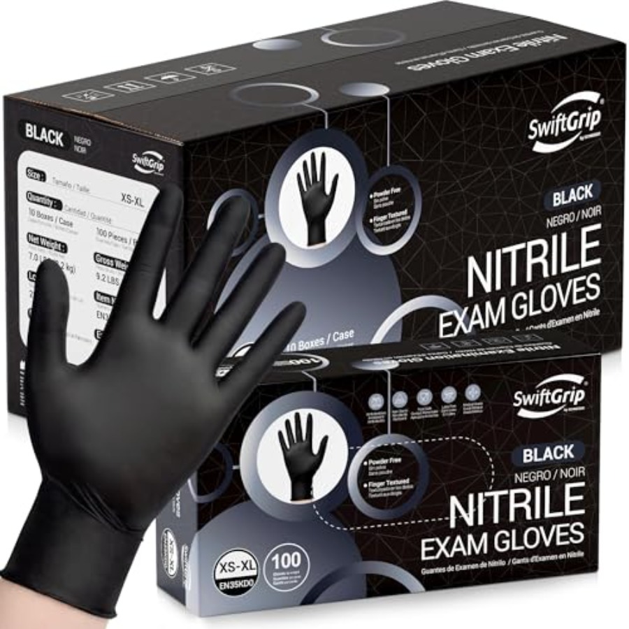 SwiftGrip Disposable Nitrile E - مراجعة Exam Glove Nitrile وسعره