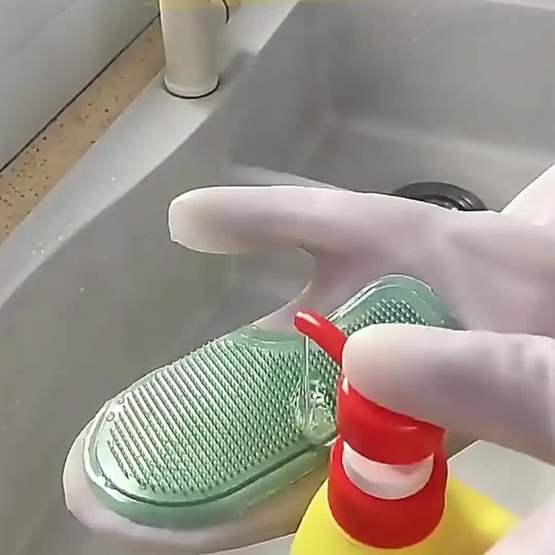2Pcs Durable Lead-Free Latex D - مراجعة Rubber Glove Cleaning وسعره