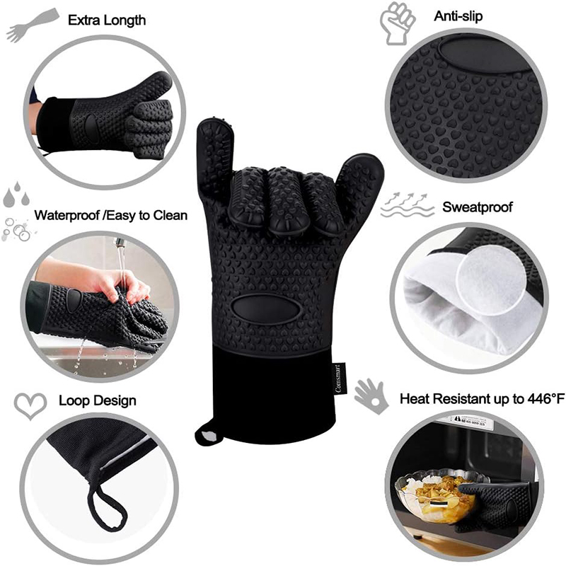 Silicone Oven Gloves Heat Resi - مراجعة Oven Mitt Silicone وسعره