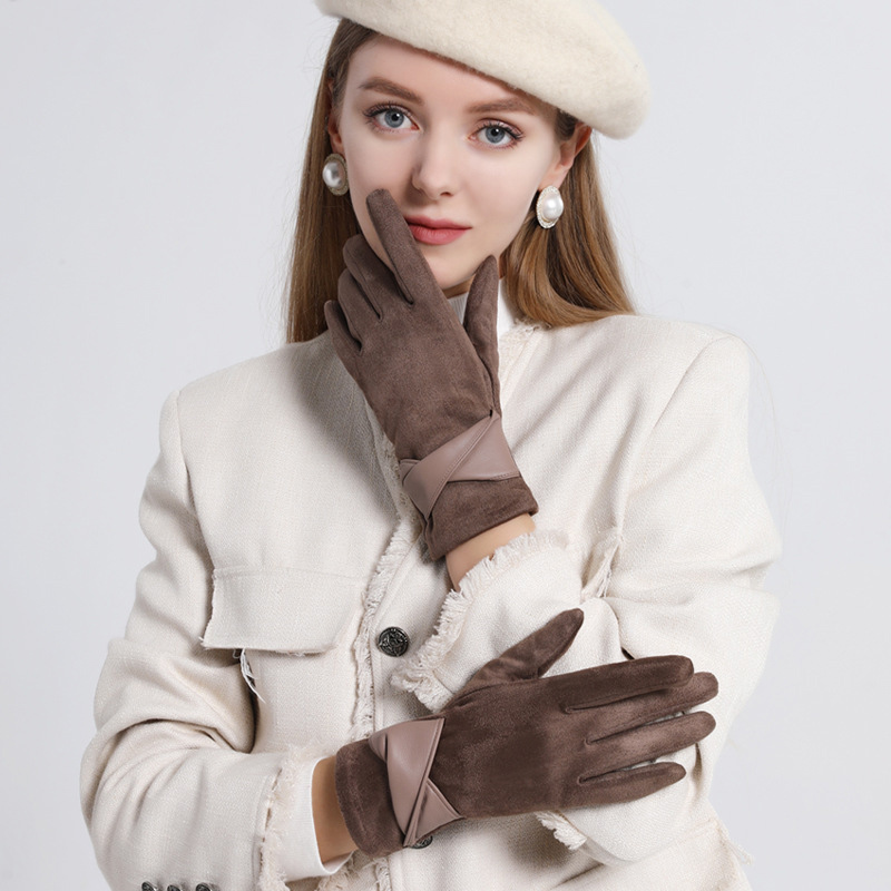 1 Pair Suede Gloves For Women  - مراجعة Leather Driving Glove وسعره