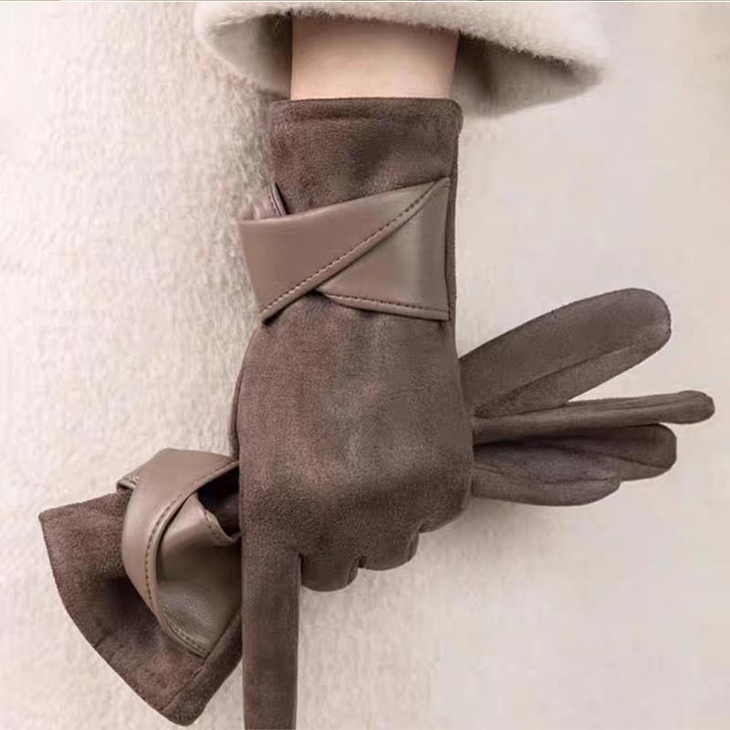 1 Pair Suede Gloves For Women  - مراجعة Leather Driving Glove وسعره