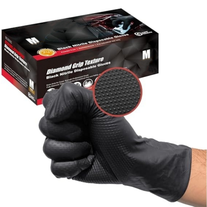8Mil Heavy Duty Black Nitrile  - مراجعة Nitrile Mechanic Glove وسعره
