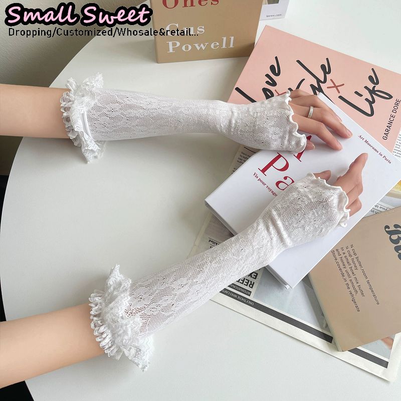 Women's Harajuku White Arm Sle - مراجعة Fingerless Glove Knit وسعره