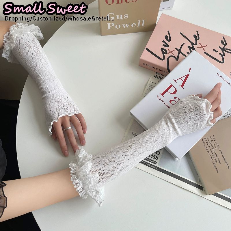 Women's Harajuku White Arm Sle - مراجعة Fingerless Glove Knit وسعره