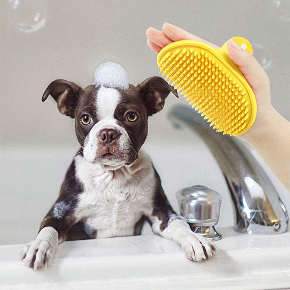 Pet Cleaning Brush Dog Cats Ba - مراجعة Rubber Glove Cleaning وسعره