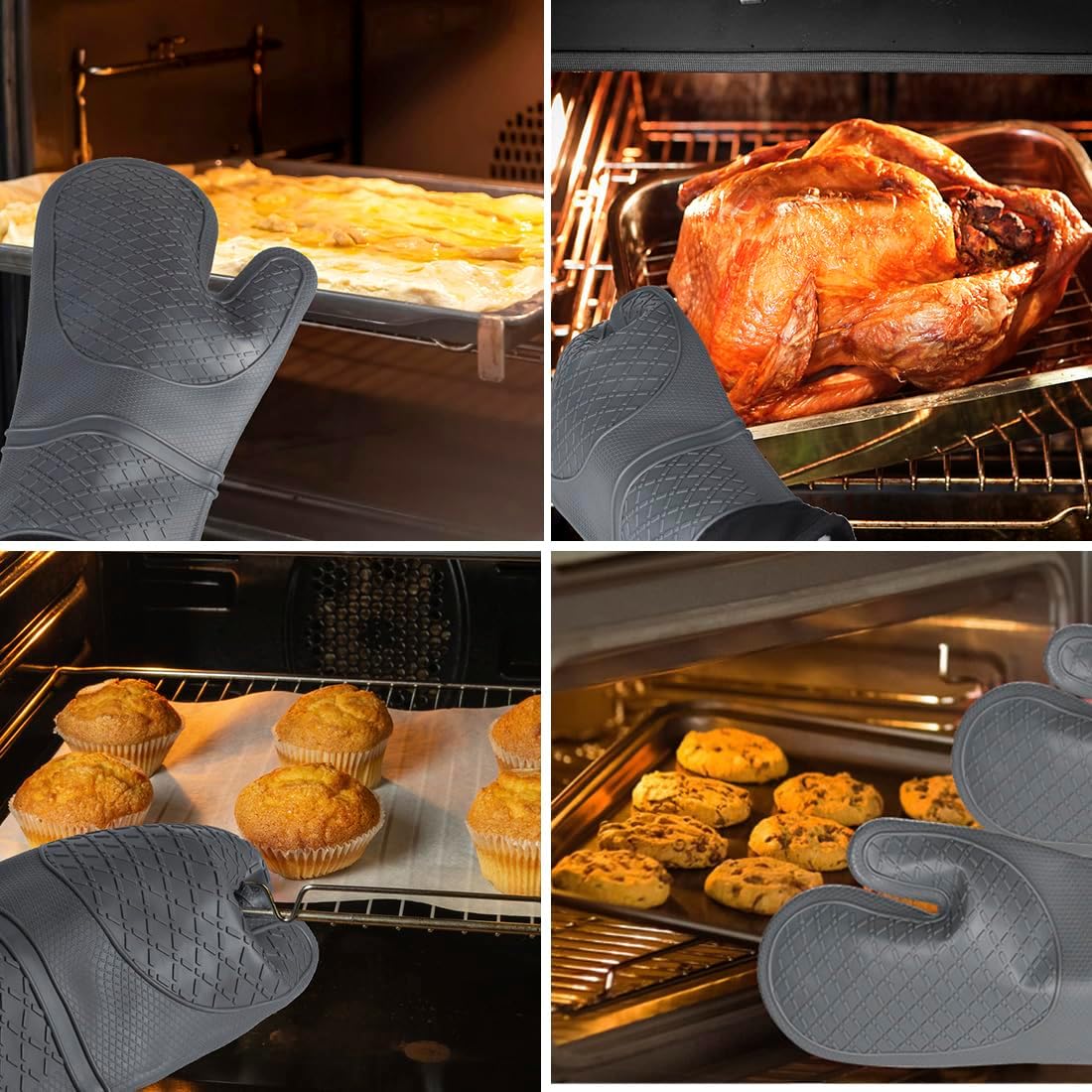 2Pcs Silicone Oven Mitts, Wate - مراجعة Oven Mitt Silicone وسعره