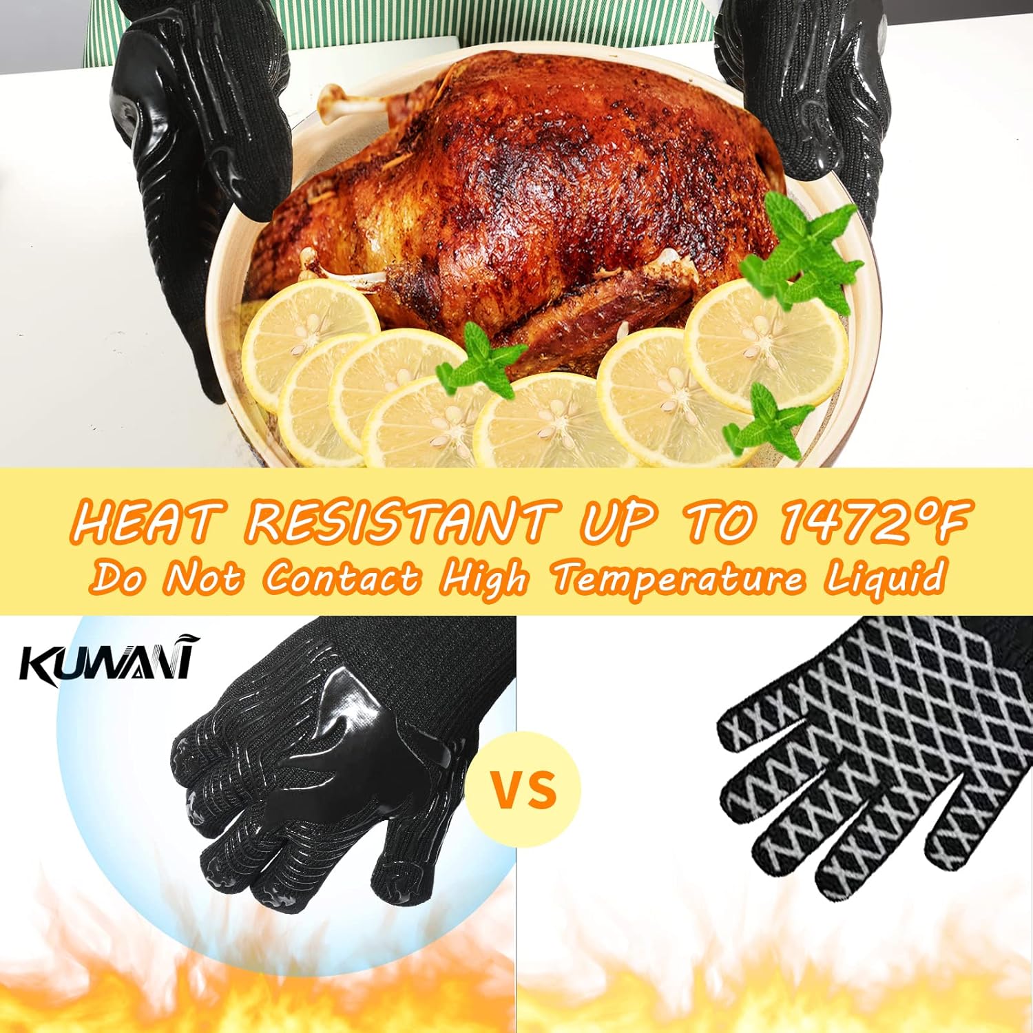 1472°F Heat Resistant BBQ Glov - مراجعة Heat Resistant Glove وسعره