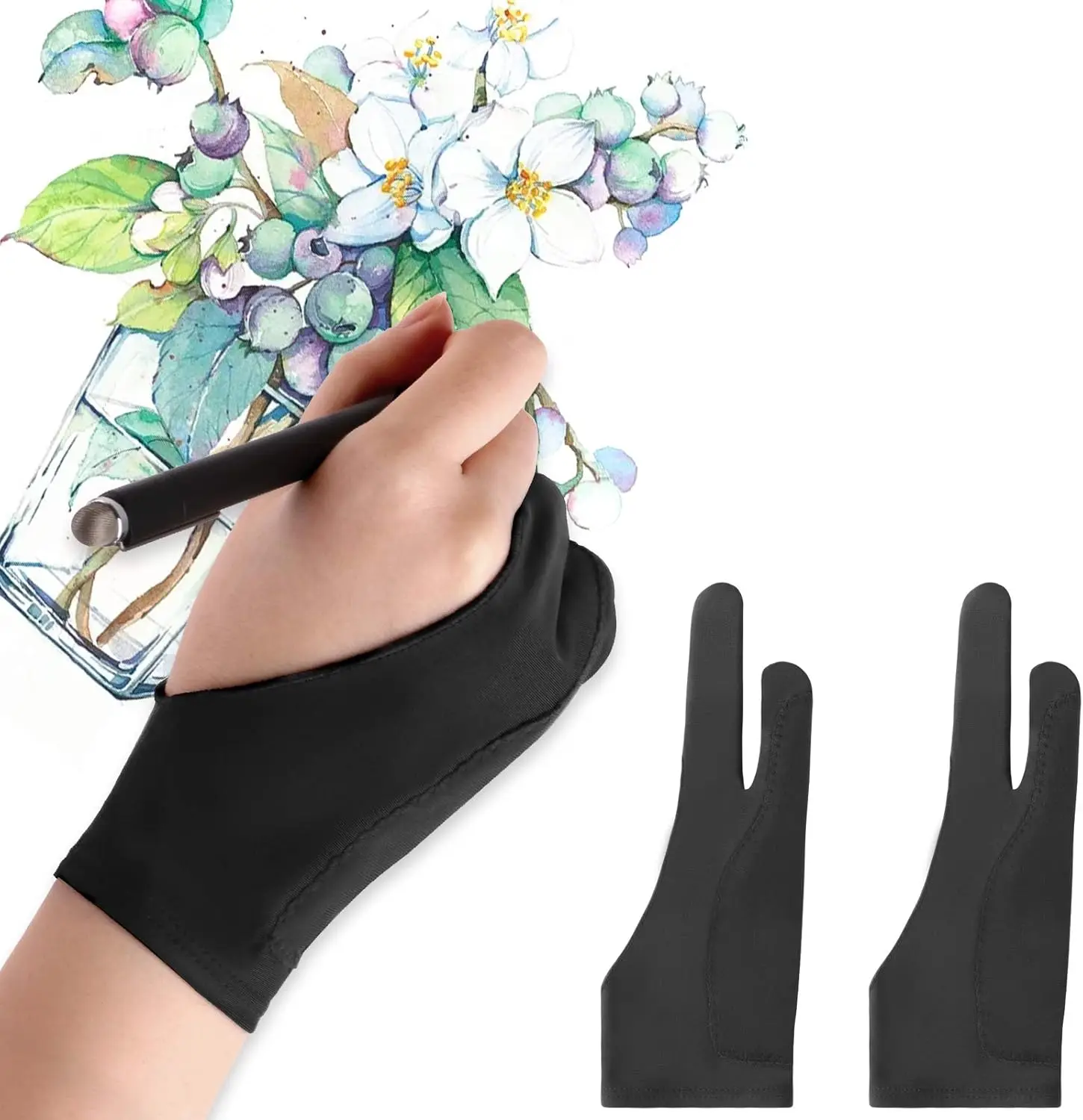 S/M/L Anti-touch Gloves Two-Fi - مراجعة Touchscreen Glove Capacitive وسعره
