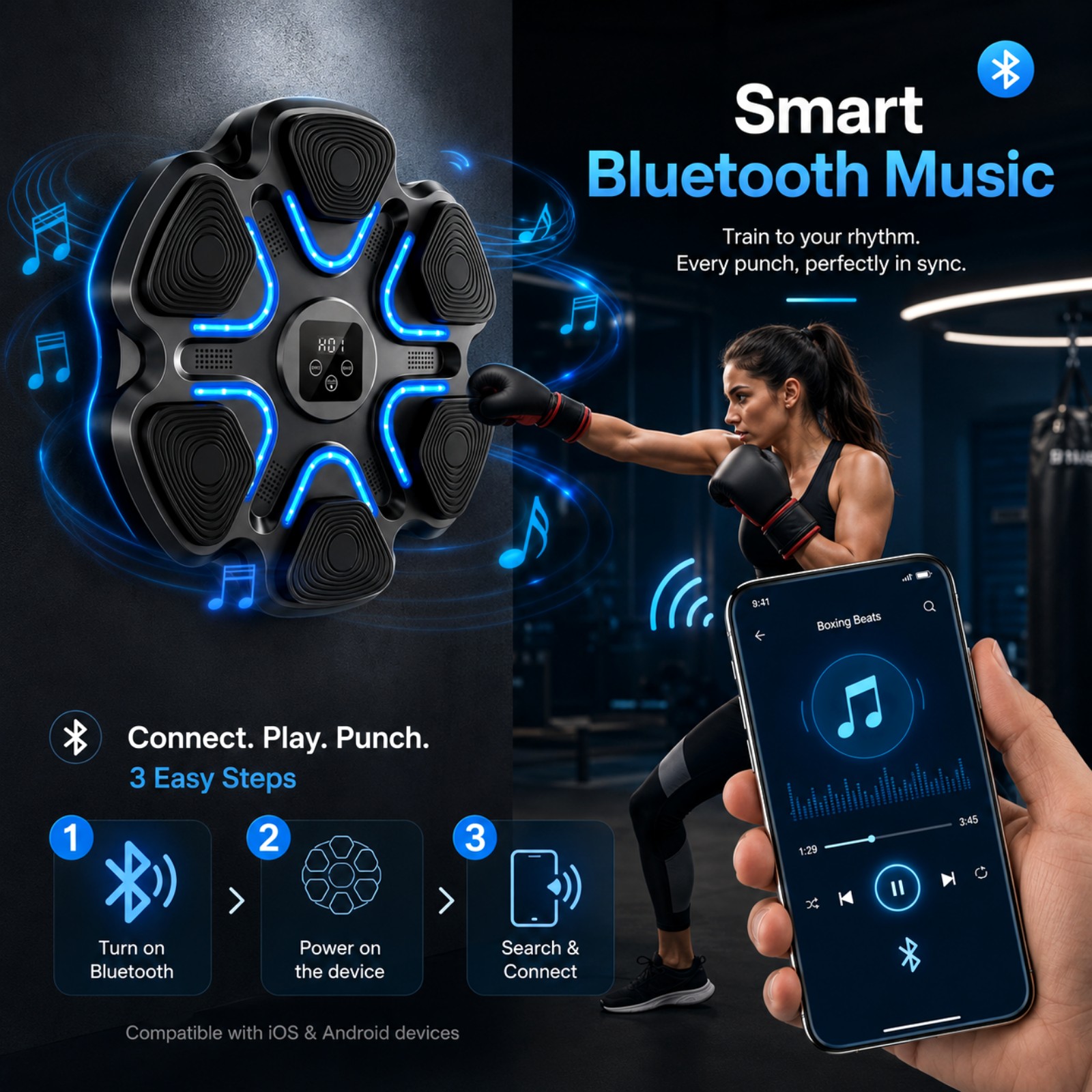 Music Boxing Machine Kids Adul - مراجعة Workout Glove Gym وسعره
