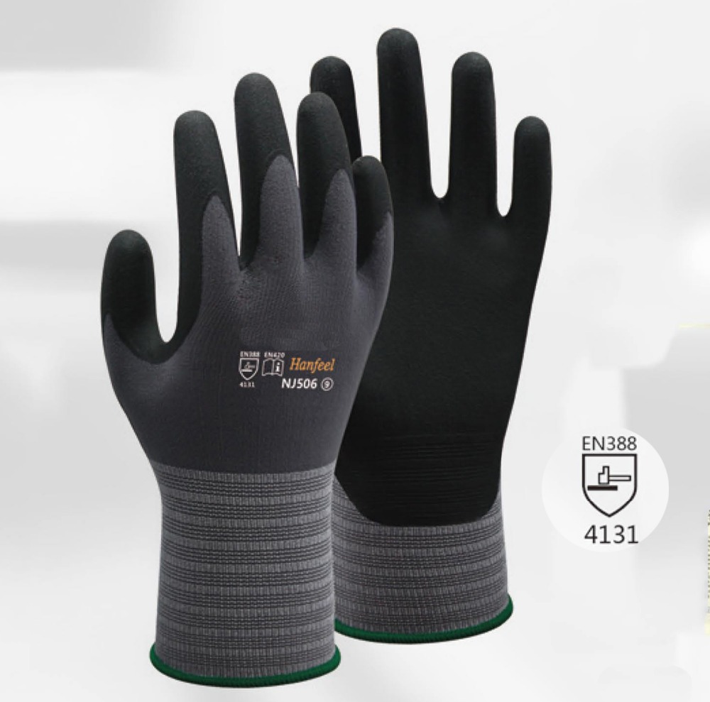 Work Gloves Oil And Gas NJ506  - مراجعة Nitrile Mechanic Glove وسعره