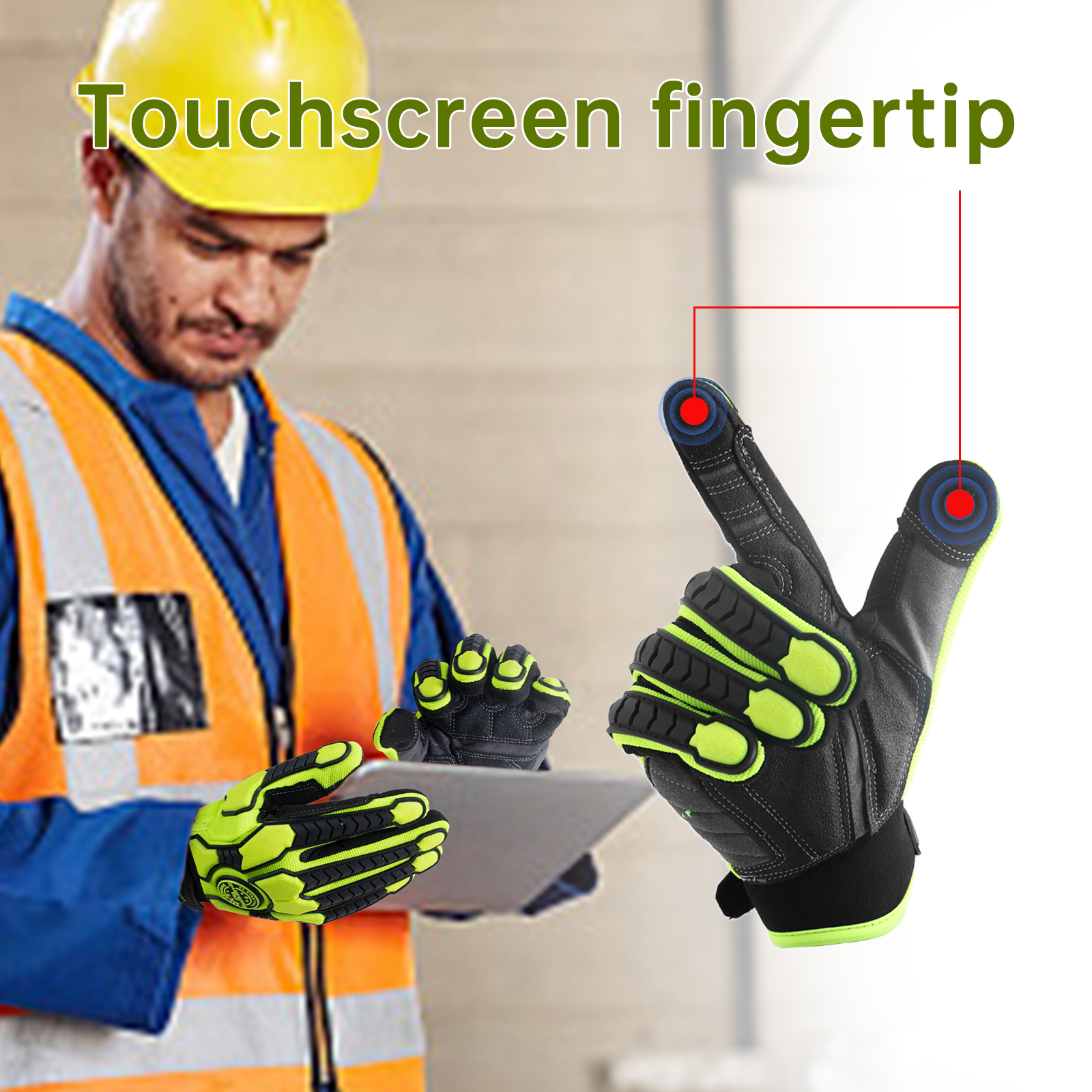 HANDLANDY Anti Vibration Heavy - مراجعة Work Glove Impact وسعره