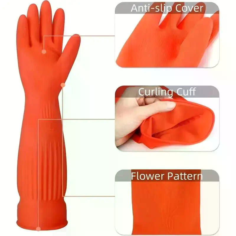 Long Reusable Rubber Dishwashi - مراجعة Dish Glove Rubber وسعره