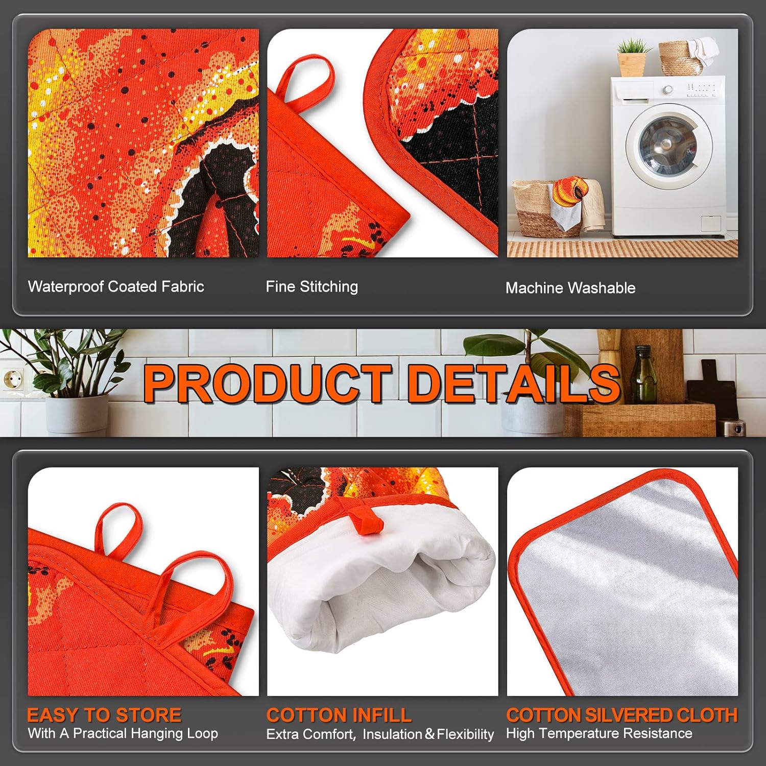 4 Pcs Lobster Claw Oven Mitts  - مراجعة Heat Resistant Glove وسعره