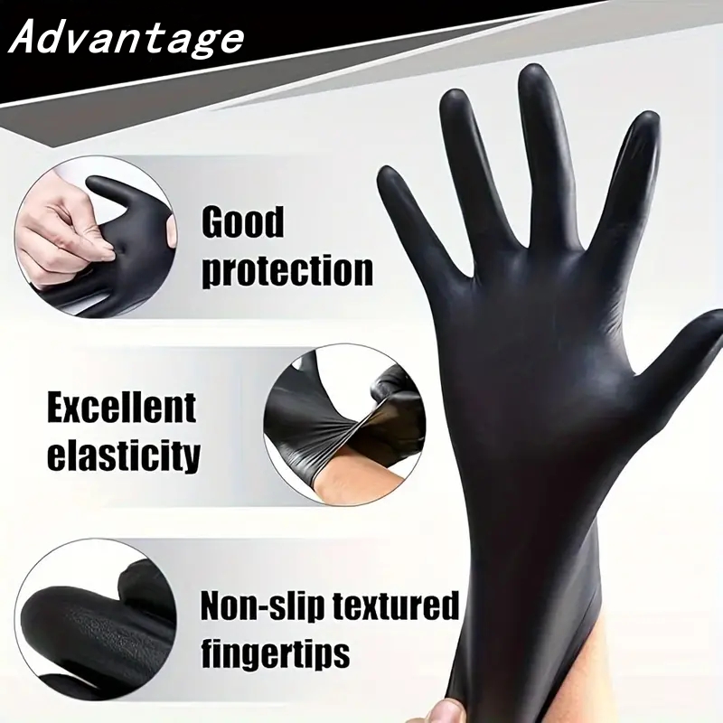 20PCS Black Disposable Nitrile - مراجعة Latex Disposable Glove وسعره