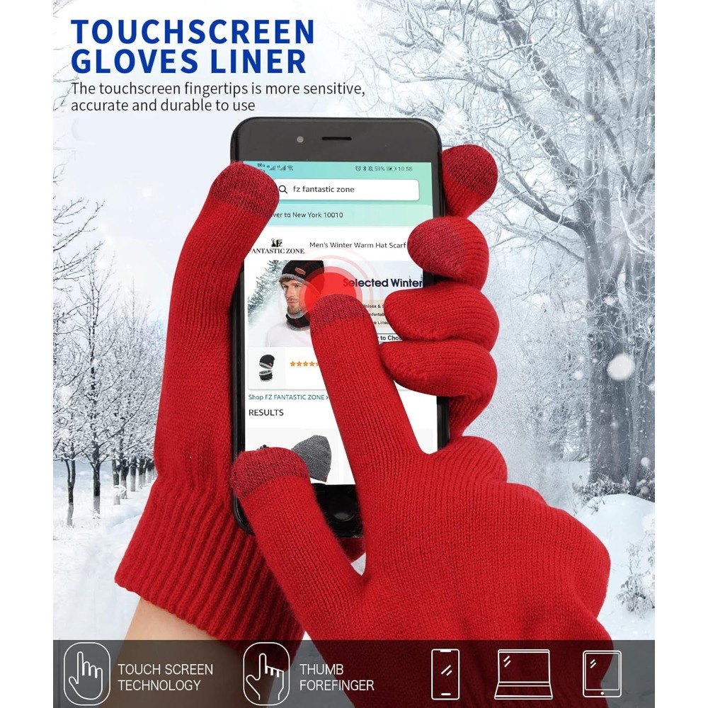 Women's Winter Touchscreen Woo - مراجعة Wool Glove Lined وسعره