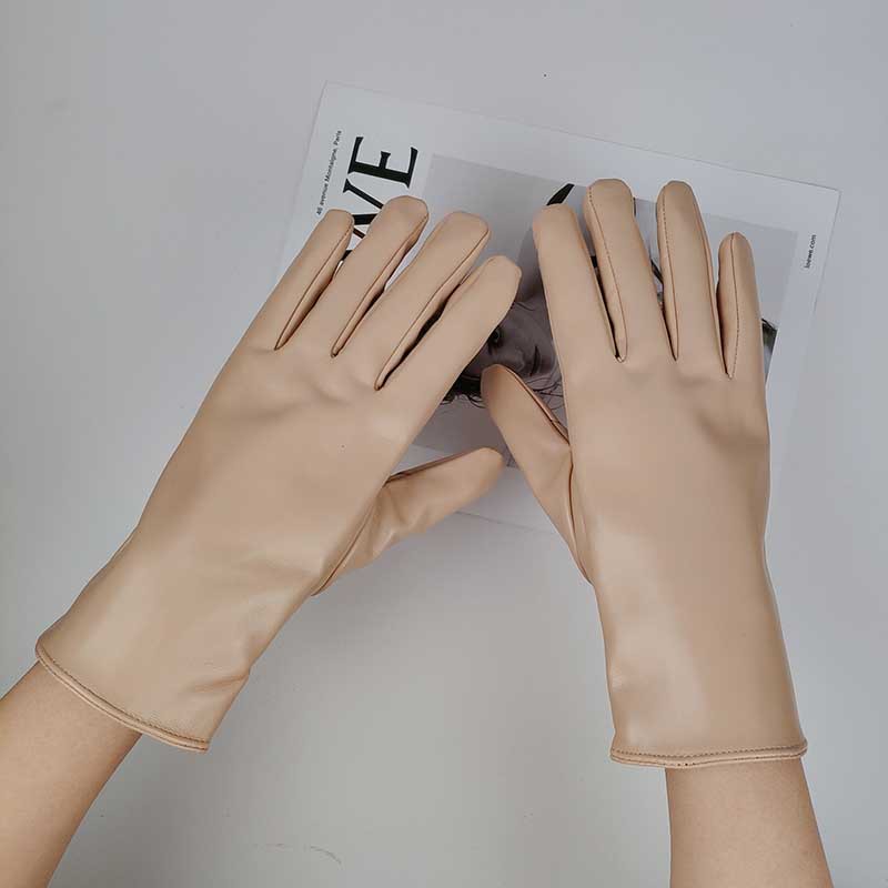 Winter Female Solid Sport Cycl - مراجعة Leather Driving Glove وسعره