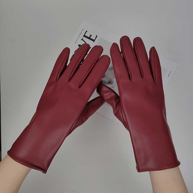 Winter Female Solid Sport Cycl - مراجعة Leather Driving Glove وسعره