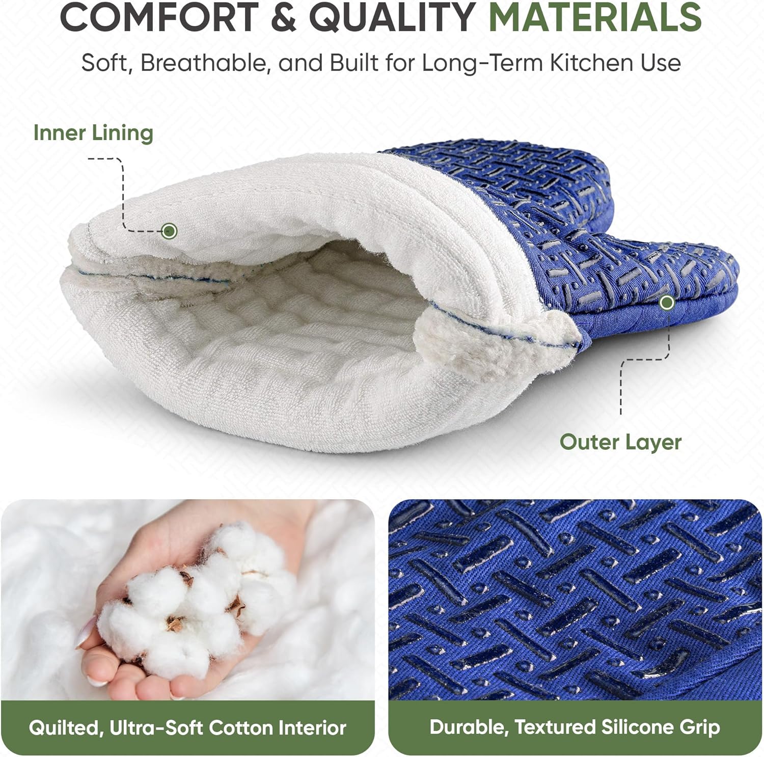 Extra Long Oven Mitts (Blue) | - مراجعة Heat Resistant Glove وسعره
