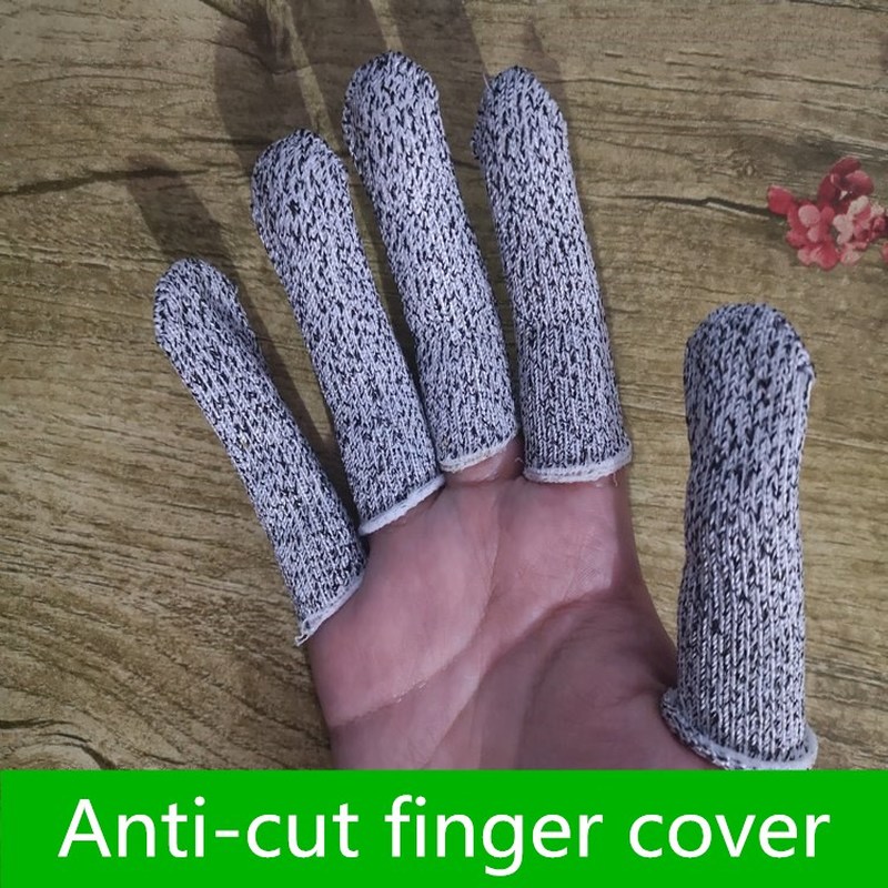 5pcs!  Anti-cut Finger Cots Le - مراجعة Cut Resistant Glove وسعره