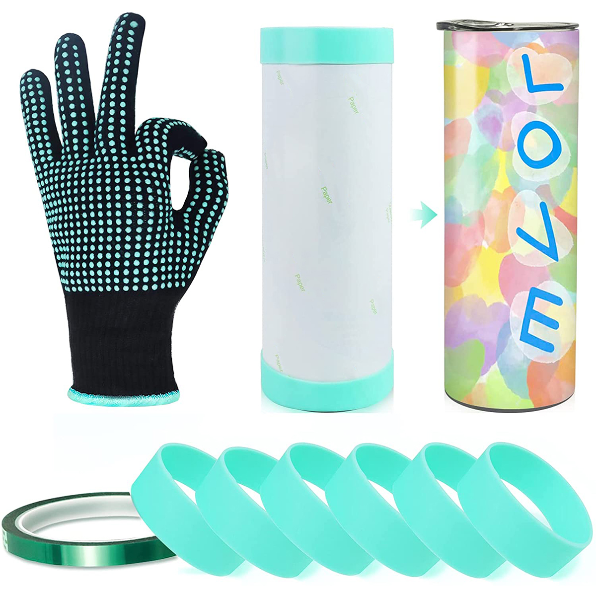 Silicone Bands Elastic Heat Re - مراجعة Oven Mitt Silicone وسعره