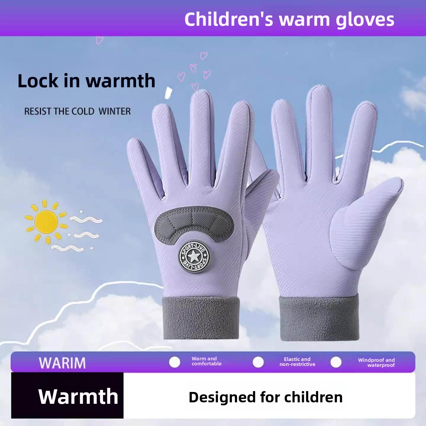Children's Ski Gloves Winter W - مراجعة Winter Glove Insulated وسعره
