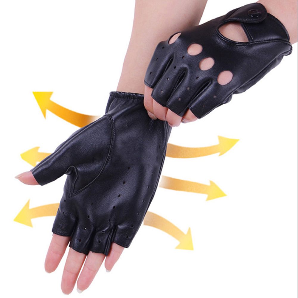 Fashion Fingerless Gloves Hot  - مراجعة Leather Driving Glove وسعره