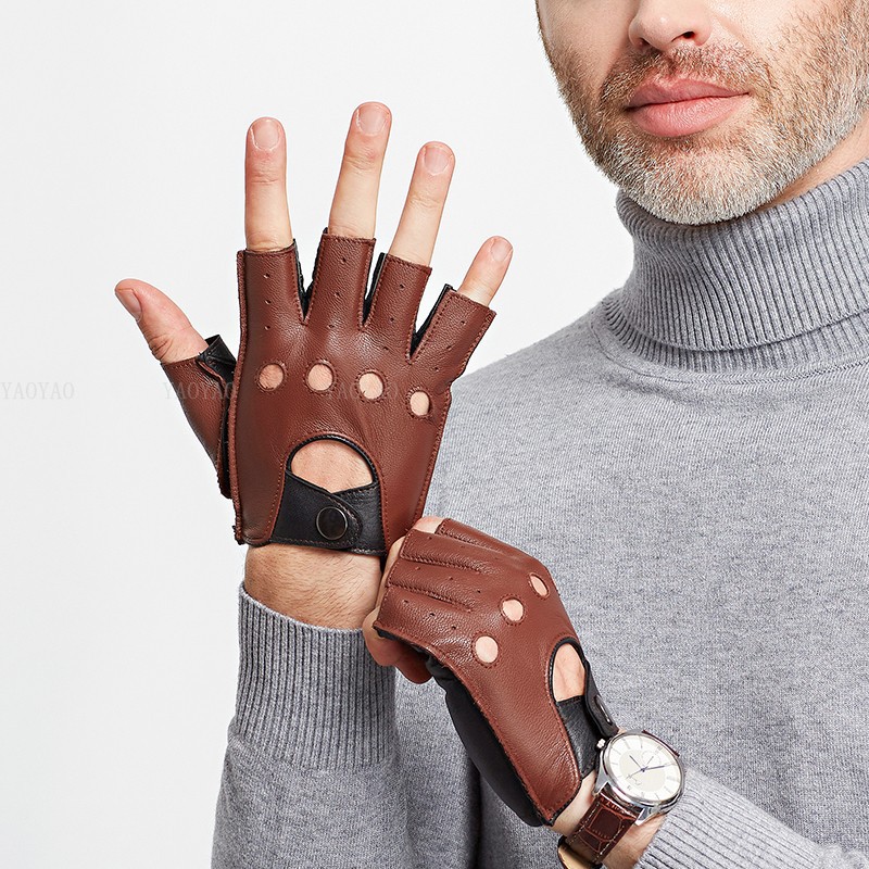 Spring Male100% Pure Real Leat - مراجعة Leather Driving Glove وسعره