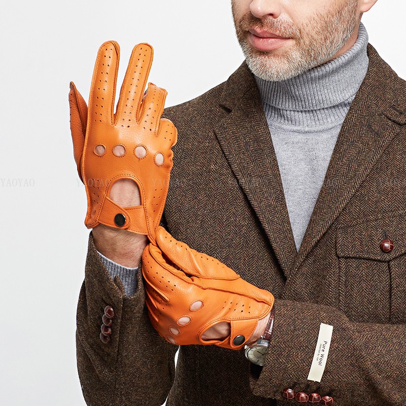Fashion Accessories Male Sprin - مراجعة Leather Driving Glove وسعره