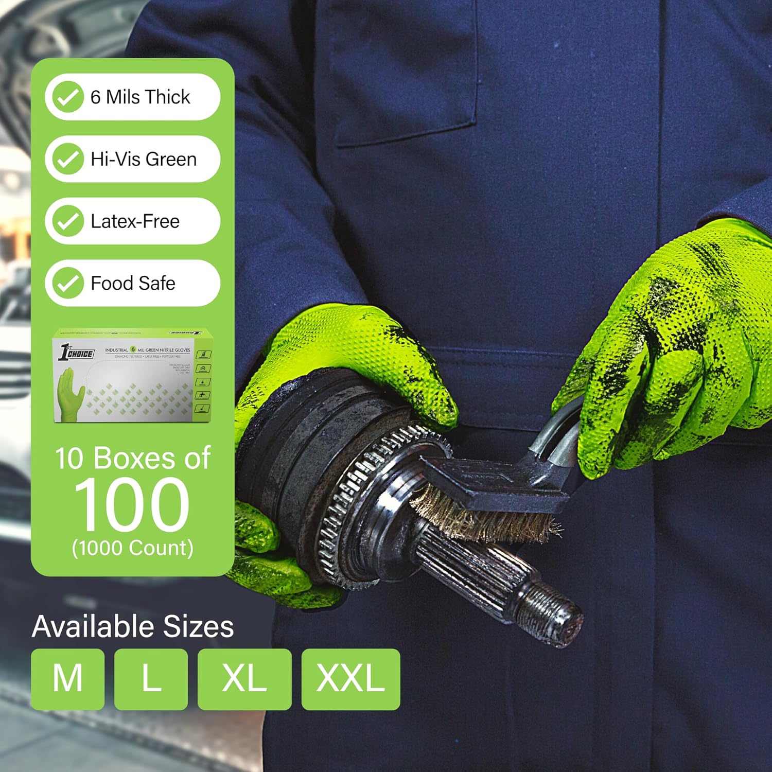 6 Mil Nitrile Gloves Disposabl - مراجعة Nitrile Mechanic Glove وسعره