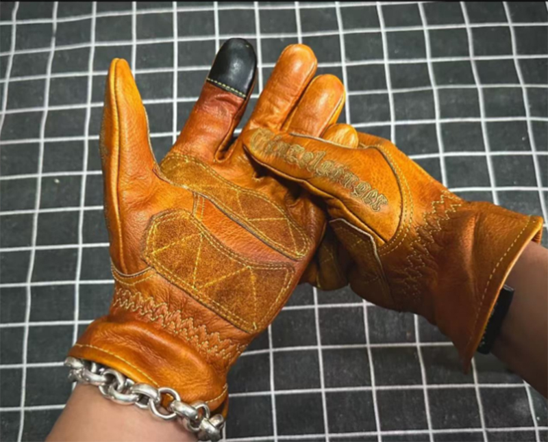 Handmade Genuine Leather Retro - مراجعة Motorcycle Glove Knuckle وسعره