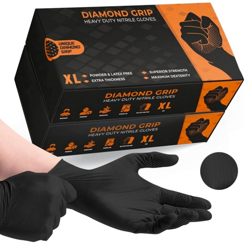 Black Heavy Duty Nitrile Dispo - مراجعة Nitrile Mechanic Glove وسعره