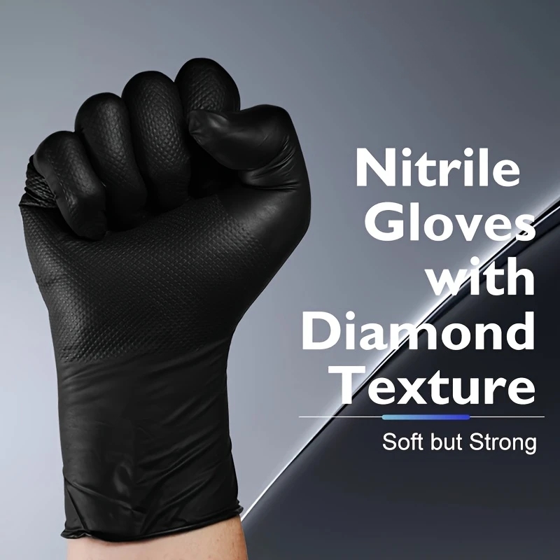 Black Heavy Duty Nitrile Dispo - مراجعة Nitrile Mechanic Glove وسعره
