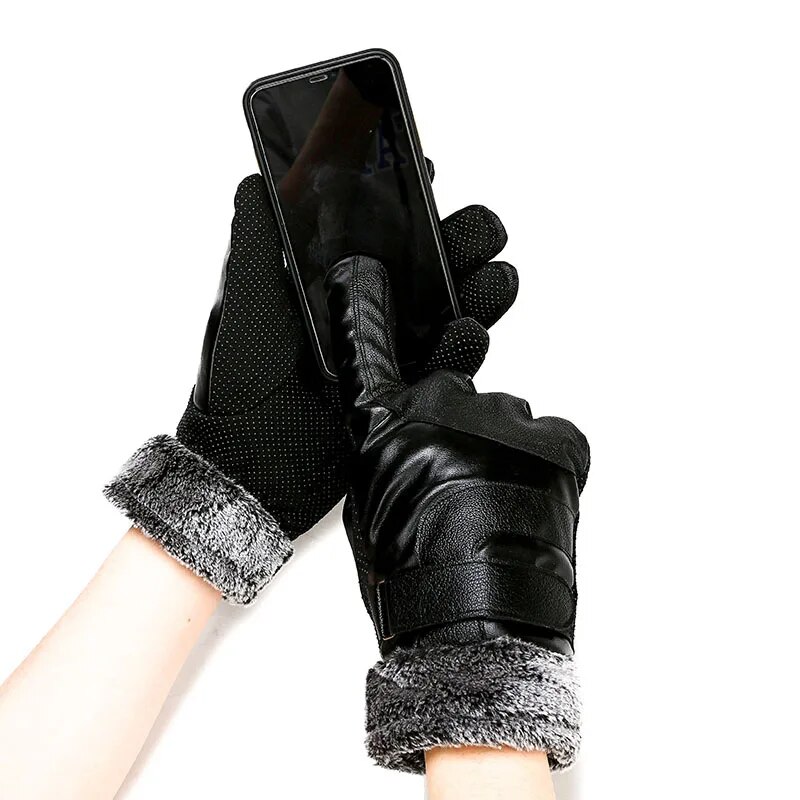 Leather Gloves Men's Winter Fl - مراجعة Leather Driving Glove وسعره