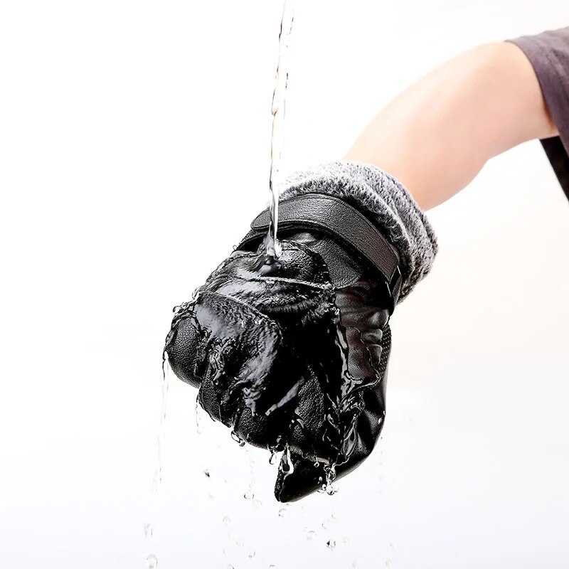 Leather Gloves Men's Winter Fl - مراجعة Leather Driving Glove وسعره