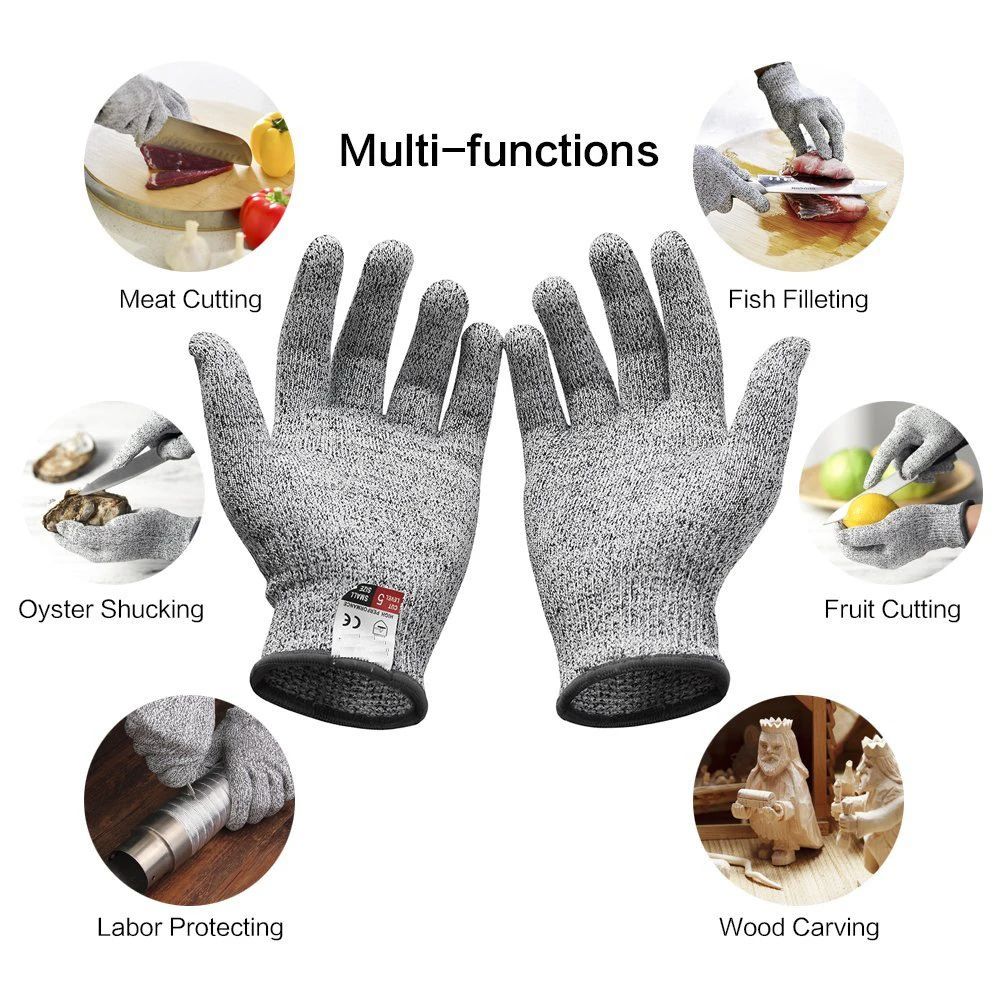 Level 5 HPPE Anti-Cut Gloves K - مراجعة Cut Resistant Glove وسعره