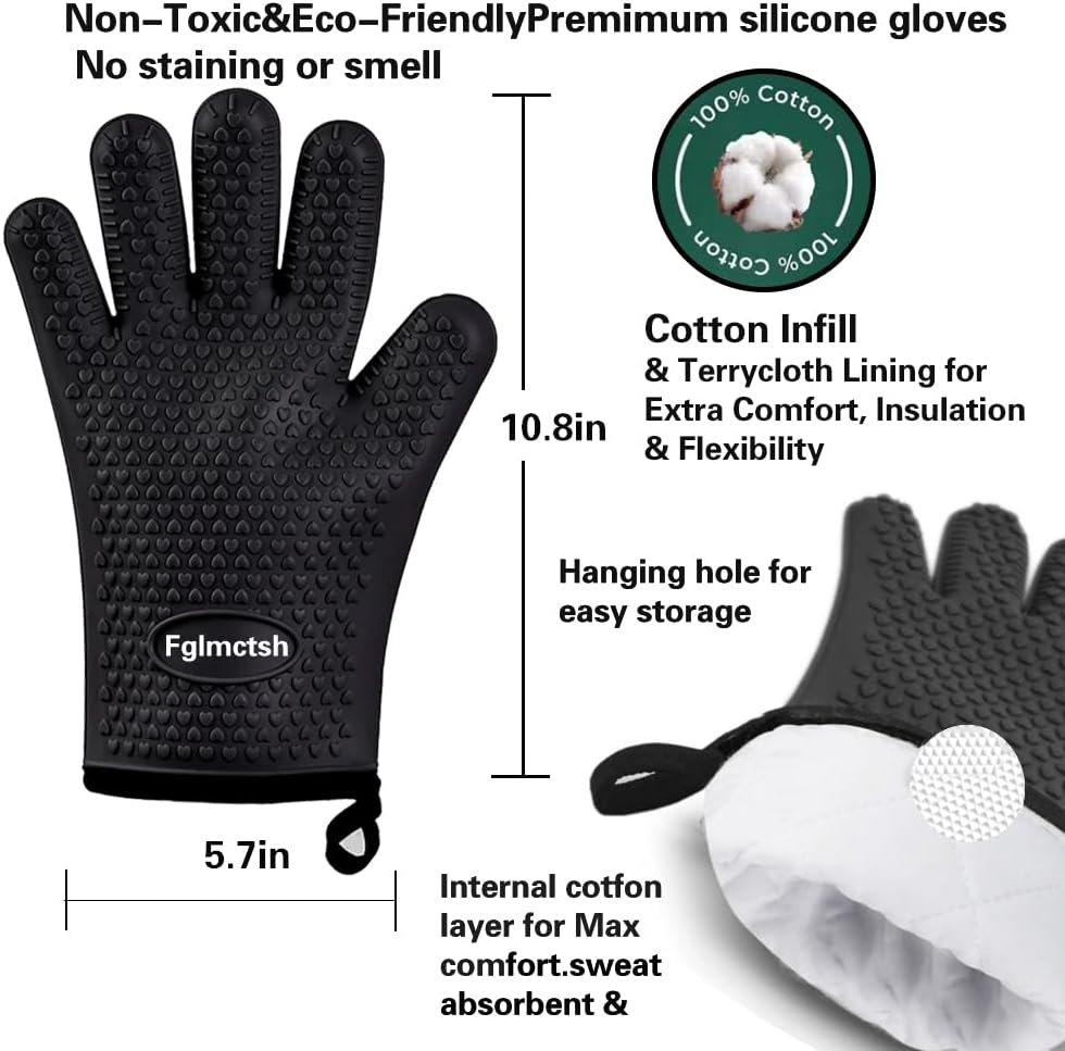 Silicone Oven Mitts, Heat Resi - مراجعة Oven Mitt Silicone وسعره