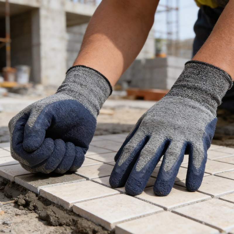 1pcs Grey Blue Mechanical Main - مراجعة Nitrile Mechanic Glove وسعره